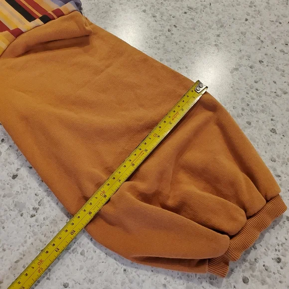 Zara Medium Sweater Trafaluc Striped Oversized Top Sunset Western Orange Aztec - Picture 13 of 16